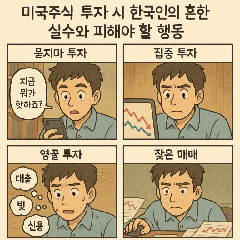 미국주식 투자 시 한국인의 흔한 실수와 피해야 할 행동